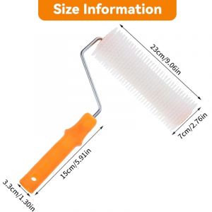 23cm Rouleau D&eacute;bulleur Ragr&eacute;age, Rouleuse A&eacute;ration Autonivelant, Rouleau Pointes Enduit R&eacute;sine &Eacute;poxy, Outil Bulles Suppression Rev&ecirc;tement de Sol pour