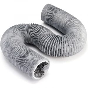 Tuyau de ventilation - Tuyau d'&eacute;vacuation en PVC - Pour hottes de cuisini&egrave;re, climatiseurs, s&egrave;che-linge, hottes aspirantes - Gris - 150 mm x 6 m