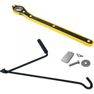 Cl&eacute; &agrave; Cliquet de Pont Elevateur Voiture, avec Cl&eacute; &agrave; Manivelle Prolong&eacute;e et Universel Adaptateurs, Cl&eacute; &agrave; Cric Voiture, pour Pont Elevateur Ciseaux