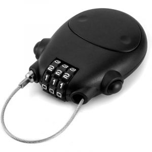 Sollbry - Misez à 3 Chiffres Serrure à Combinaison, Câble-antivol vélo, avec câble rétractable Pour vélo, Scooter, Moto et Poussette