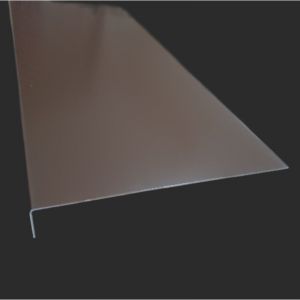 Bande de Rive Aluminium Brun Sepia ral 8014 (1 pli, retour 20 mm, ep 1.5mm) Hauteur : 80 mm