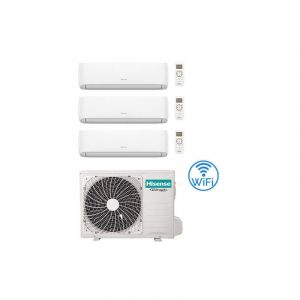 Hisense - Climatiseur Hi Comfort Wifi R32 Trial Split Inverter 7000 + 7000 + 7000 btu avec eu. 3AMW52U4RJC Classe a++/a+
