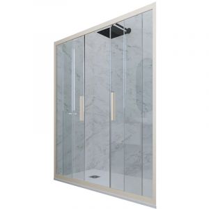Porte parois de douche coulissante 140 cm Champagne niche Glam