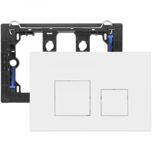 Plaque de commande WC suspendu – Compatible Geberit Sigma 20, UP300 & UP320 – Plaque de déclenchement Geberit pour chasse d’eau double, silencieuse,