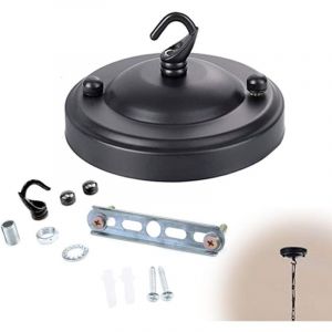 Support de lampe de plafond avec accessoires, support de lampe de plafond &agrave; 1 trou de c&acirc;blage, plaque de crochets de plafond pour suspendre ou