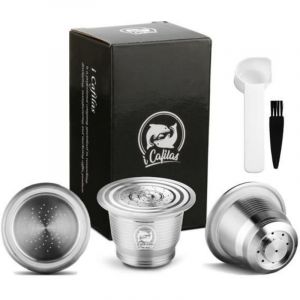 Petit d&eacute;jeuner - Caf&eacute;,ICafilas pour Capsule rechargeable Nespresso en acier inoxydable r&eacute;utilisable Capsules r&eacute;utilisables caf&eacute; L