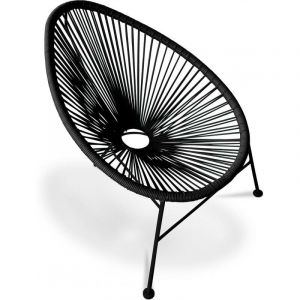 Chaise d'extérieur - Chaise de jardin d'extérieur - Acapulco Noir