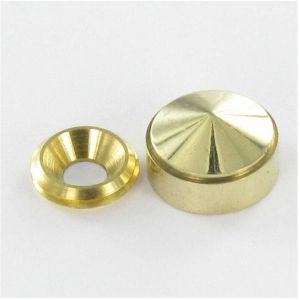Rosace conique ou cache vis (1 rosace et 1 cuvette de vis) Laiton Diamètre 15 Pour Vis M5-30 pièces