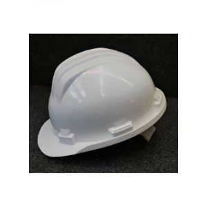 Climax - Casque de sécurité blanc sans lanière avec coiffe plastique et gouttière sur calotte hdpe visière standard vepro
