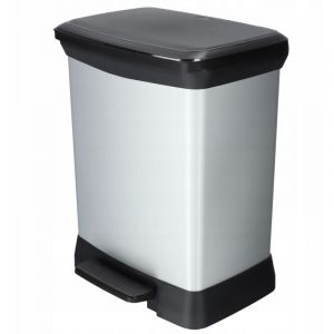 Poubelle métallique Curver pédale 30 l