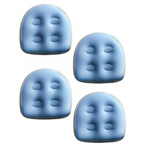 4 Pièces Rehausseur de Spa et Bain à Remous, Coussin Gonflable Siège Baignoire Piscine, Dossier Imperméable Spa, Tapis Massage Doux