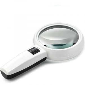Loupe Loupe avec lumière 40X 30X Grande loupe éclairée à 3 LED for Les Personnes âgées Inspection de Lecture Lecture (Size : L)
