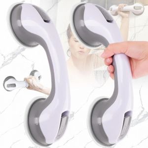 2 Pcs Poign&eacute;e Ventouse, Poignee Securite Salle de Bain, Barre d'appui Douche Ventouse, Barre d'appui wc, Poign&eacute;e Ventouse Salle de Bain, Pour