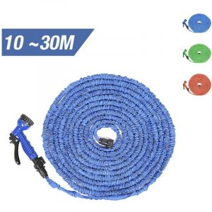 Guoyihua - Tuyaux d'arrosage extensible r&eacute;tractable 100 ft avec pistolet 7 fonctions bleu