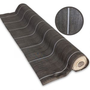 ZENLYS Toile de paillage anti mauvaises herbes Longueur 15m Largeur 2,07m Couleur Marron 130g m2 tr&egrave;s &eacute;paisse