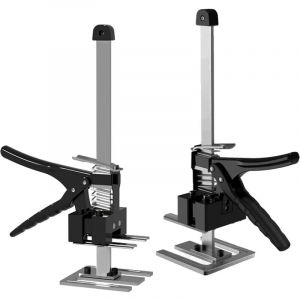 2 pi&egrave;ces L&egrave;ve-plaques Placo Meuble Avec &eacute;chelle, 29cm R&eacute;glable Leve Plaque Meuble, Etai Telescopique Leve Meuble pour les Sols, Fen&ecirc;tres et les