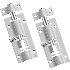 2 pcs Verrou Porte Interieure Serrure De Porte De Garage Verrou De Serrure en Acier Inoxydable Porte De Jardin Verrou De Porte Verrou Serrure Verrou