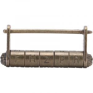 Cadenas &agrave; code antique verrou de mot de passe de style chinois vintage pour bo&icirc;tes en bois antiques, bo&icirc;tes &agrave; bijoux