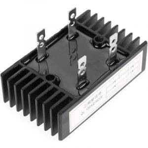 Pont redresseur, 1pc 100A Amp 1600V Tension 2-Phase Diode Pont redresseur haute puissance Black n Board Chargeur de batterie