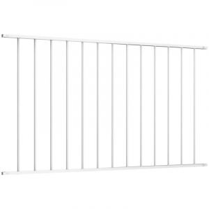 Grillage rouleau，Panneau de cl&ocirc;ture en acier thermolaqu&eacute; 1,63 x 0,75 m Blanc