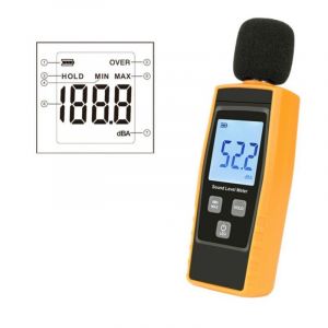 D&eacute;cibel, compteur SPL portable (niveau de pression acoustique), compteur de bruit num&eacute;rique, port&eacute;e 30-130 dB(A), instrument de mesure du volume,