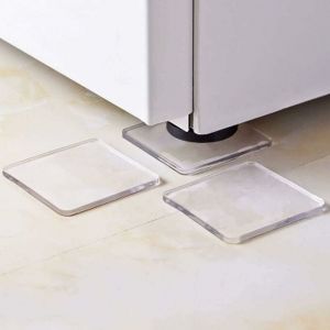 Transparent) 7070mm 4 pièces, tapis anti-vibration universel, tapis anti-vibration pour machine à laver, tapis anti-dérapant en silicone pour machine