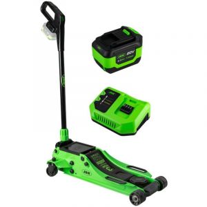 Cric rouleur hydraulique 3t sur batterie, hauteur levage max 508 mm