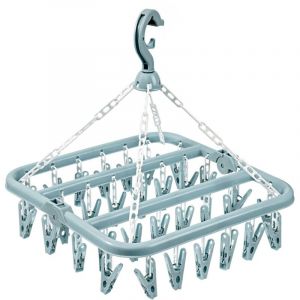 Support Chaussettes Etendoir, Etendoir Chaussette avec 32 Pinces pour sous V&ecirc;tements, Chaussettes, Durable Pinces &agrave; Linge en Plastique pour Int&eacute;rieur