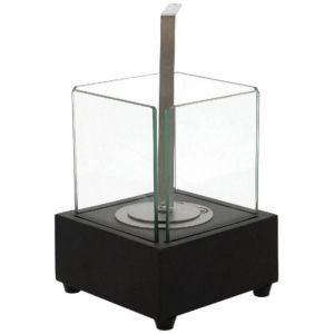 Cheminée de table carrée en bioéthanol noire Esschert Design BV