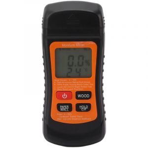 Testeur d'humidit&eacute; num&eacute;rique pour bois avec r&eacute;tro&eacute;clairage - Mesure pr&eacute;cise du taux d'humidit&eacute; des b&ucirc;ches et bois de chauffage