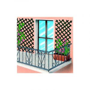 Treillis extensible 3x1 m en treillis en plastique blanc pour plantes et fleurs
