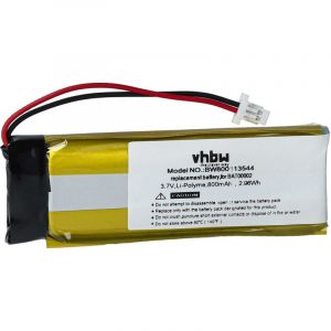 vhbw Batterie compatible avec Cardo G4, G9, G9x, Scala Rider G4, Scala Rider G9 casque audio, &eacute;couteurs sans fil (800mAh, 3,7V, Li-polym&egrave;re)