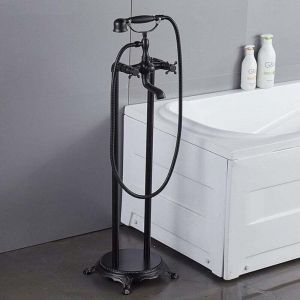 Robinet de baignoire autoportant vintage, robinet de baignoire sur pied, ensemble de robinetterie de baignoire sur pied, robinet de baignoire