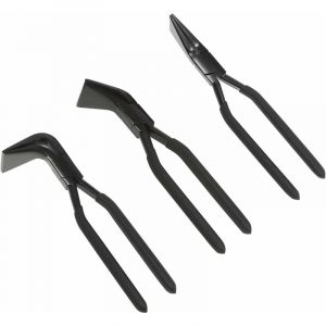 Gojoy - 3 pcs 0° 45° 90° pince à plier Set Acier au carbone outil tôles pince à tôle pince plieuse pince à tôle largeur de bouche 60 mm (noir)