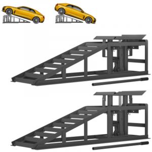 Lot de 2 rampe de chargement de voiture, rampe de Levage, gris