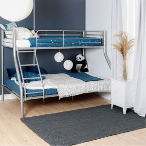 Les Tendances - Lits superposés 90 et 140 cm en métal argent