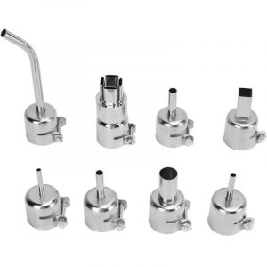 Assortiment de 8 buses à air chaud en alliage de zinc pour dessouder, outil de réparation pour station de soudage