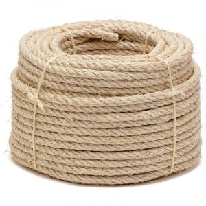 Corde de Sisal Naturel 8mm Remplacement Cordage Ancien Accessoire Idal pour remplacer Poteaux de l'arbre Chat, Balles Jouets en Sisal Inclus (20m,