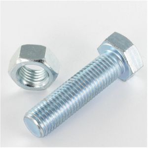 Vis Express - Boulon (vendu avec Ecrou) Tête hexagonale th M24X130 Classe 8.8 Acier zingué no LOGO-1 piece