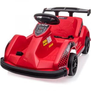 Kart &agrave; p&eacute;dales voiture pour enfants - HOMEMiYN - Rouge - 6V - Electrique - 4 roues