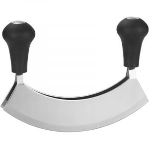 Hachoir Berceuse, Couteau &agrave; Herbes,Couteau Hachoir, Hachoir Demi Lune, Hachoir Rond de Lune, Hachoir Coupe Herbes Double Lame, Hachoir a Main, Hache