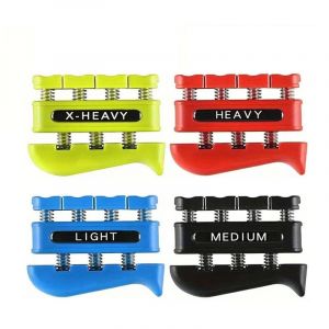 4 Pièces Renforceur de Doigt Exerciseur à la Main Exerciseur de Doigt à Ressort Outil d'exercice des Doigts pour Pratique de la Guitare Rock