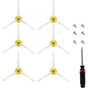 6 pi&egrave;ces brosses lat&eacute;rales Rechange pour iRobot Roomba 600 700 800 900 Series 694 677 850 860 870 880 890 980 960 aspirateur Robot Accessoires,