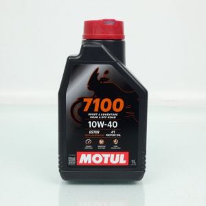 Bidon d'huile lubrifiant Motul 7100 10W40 4T 100% Synth&egrave;se 1L