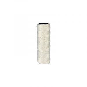 Cordeau nylon 1,3mm blanc 50m