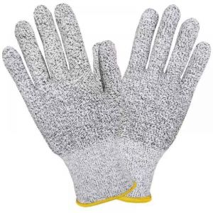 Gants anti-coupures 24,5 cm, niveau de protection 5, protection optimale contre les coupures du quotidien (cuisine, jardinage, bricolage)