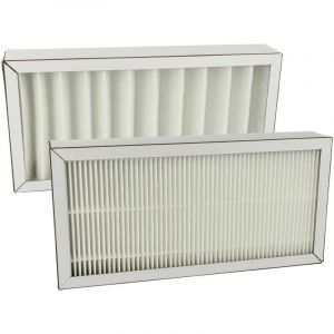 vhbw Lot de filtres remplacement pour Pluggit ARFG4F7-150 pour appareil de ventilation - Filtre à air G4 / F7 (2 pcs), Blanc