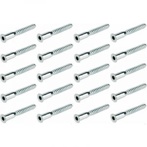 Lot de 20 vis d'assemblage confirmat 7x50 mm T&ecirc;te frais&eacute;e 6 pans creux SW4 Fixation solide pour meubles en bois