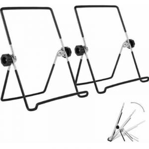 2 pcs Support Cadre Photo, Porte Assiette Decorative, Support Assiette a Poser, R&eacute;glable Pliable Petit Chevalet Assiette pour Afficher des Photos,