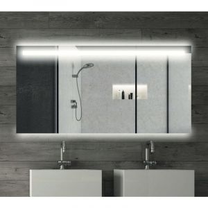 Eiffel Art Construction - Miroir rectangle, led et rétroéclairage 70x140 cm - horizon